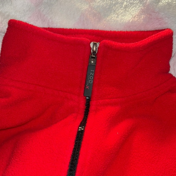 Izod performance Red and Black quarter zip - Picture 9 of 9